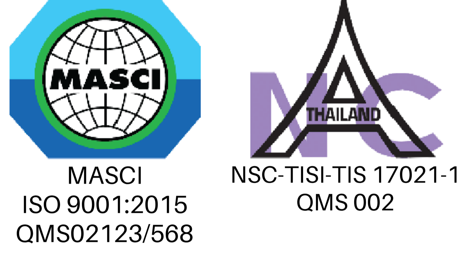 MASCI ISO 9001:2015 QMS02123/568 · NSC-TISI-TIS 17021-1 QMS 002